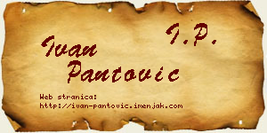 Ivan Pantović vizit kartica